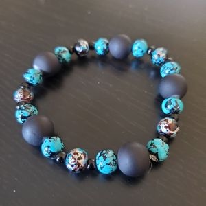 Paint Splatter Beaded Bracelet
